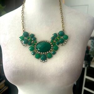 Y2K statement necklace in emerald green